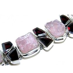 Rose Quartz & Garnet Bracelet