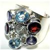 Image 1 : Silver and Mixed Stones Ring