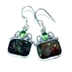 Jasper & Peridot Earrings