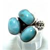 Image 1 : Silver and Larimar Ring