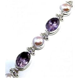 Amethyst & Pearl Bracelet