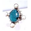 Image 1 : Silver and Emerald & Pearl Ring