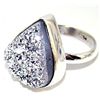 Image 1 : Silver and Agate Drusy Ring