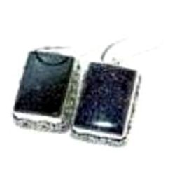 Serphanite & Amethyst Earrings