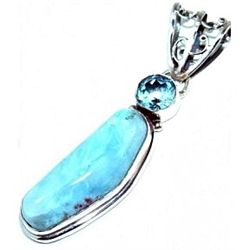 Larimar & Blue Topaz Pendant