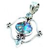 Image 1 : Abalone Shell & Blue Topaz Pendant