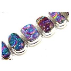 American  Dichroic Glass Bracelet