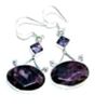 Image 1 : Charoite & Amethyst Earrings