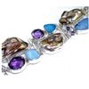 Image 1 : Biwa Pearl, Fire Opal and Amethyst  Bracelet