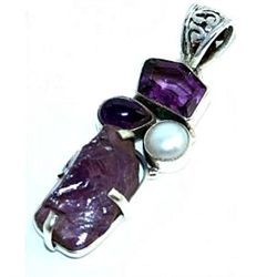 Amethyst & Pearl Pendant