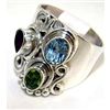 Image 1 : Silver and Mixed Stones Ring