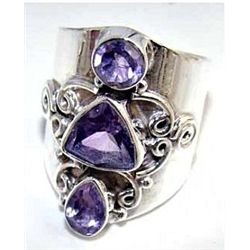 Silver and Amethyst Ring