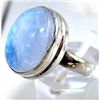 Image 1 : Silver and Rainbow Moonstone Ring