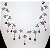 Image 1 : 14K GOLD DIAMOND AND RUBY NECKLACE