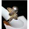 Image 4 : 14K GOLD DIAMOND AND TAHITIAN PEARL RING