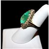 Image 2 : 14K GOLD DIAMOND AND EMERALD RING