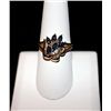 Image 1 : 14K GOLD DIAMOND AND BLUE SAPPHIRE RING