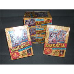 LOT OF 5 FACTORY SEALED WAX PACK BOXES OF 1991 DONRUSS BASEBALL CARDS SERIES 1