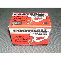 1989 TOPPS TRADED FOOTBALL CARD COMPLETE SET- BARRY SANDERS  TROY AIKMAN  DEION SANDERS ROOKIE CARDS