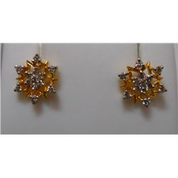 Earring of Diamond 0.45 Ctw in 2.89g 18kt Yellow Gold