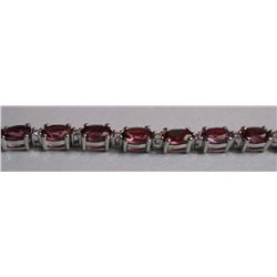11.100g Bracelet of Garnet Sterling Silver