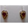 Image 1 : Earring of Diamond 0.12 Ctw,Ruby 0.91 Ctw in 2.63g 14kt Yellow Gold