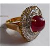 Image 1 : 12.697g Ring in 14kt 9.743g Gold,2.89 Ctw Diamond,11.88 Ctw Ruby