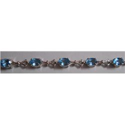 11.290g Bracelet of Blue Topaz Sterling Silver