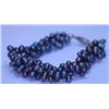 Image 1 : 147.50 CTW BLACK PEARL 3- STRAND BRACELET