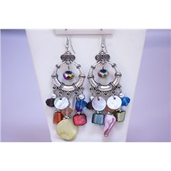 MULTICOLOR SEMIPRECIOUS STONE EARRINGS