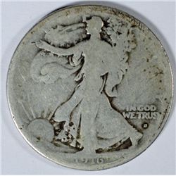 1916-S WALKING LIBERTY HALF DOLLAR G-VG