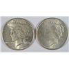 Image 1 : ( 2 ) NICE CIRCULATED PEACE SILVER DOLLARS,  1925-P AND 1935-P