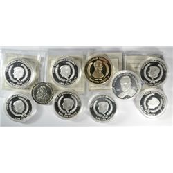 A LOT OF PRESIDENTIAL MEDALS: INCLUDE $20.00 LIBERIAN  EISENHOWER .64 OZ .999 AG