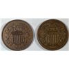 Image 1 : 1864  VF25 and 1865 partial WE F/VF 2 center  est $55-$60
