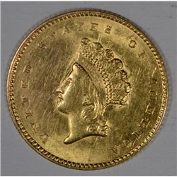 1855  T2 $1 GOLD  AU  est $500-$525