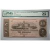 Image 1 : 1862 $10.00 CONFEDERATE STATES OF AMERICA PMG25