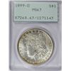 Image 1 : 1899-O MORGAN DOLLAR PCGS MS63 OGH