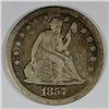 Image 1 : 1857 SEATED QUARTER VG