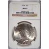 Image 1 : 1934 PEACE DOLLAR NGC MS 63