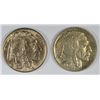 Image 1 : 1913 TYPE 1 & 1938-D BUFFALO NICKELS UNC