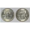 Image 2 : 1948-D & 1956 GEM, FRANKLIN HALF DOLLARS UNC