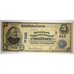 1902 $5.00 NATIONAL BOSTON, MA #545