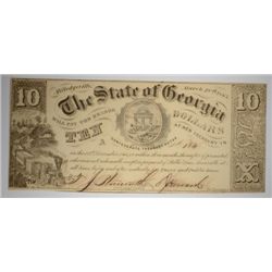 1865 $10.00 STATE OF GEORGIA NOTE