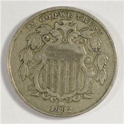 1882  Shield nickel  VF est $ 30-$35