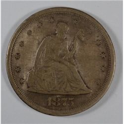 1875-S TWENTY CENT F/VF