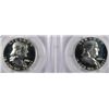 Image 2 : 1961 & 1963 PROOF FRANKLIN HALF DOLLARS PCGS PR-69 CAMEO