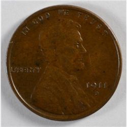 1911-D LINCOLN ONE CENT XF-AU