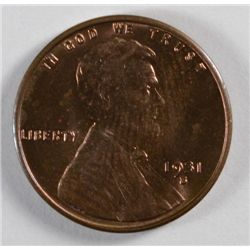 1931-S LINCOLN ONE CENT MS64 RED NICE