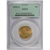 Image 1 : 1905 S $5 GOLD LIBERTY PCGS MS 63 GREEN LABEL