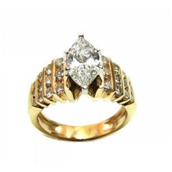 Diamond Ring 2.11 Ct 14k Yellow Gold